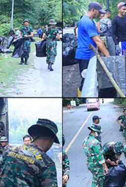 Kemanunggalan TNI-Rakyat: Rindam XV/Pattimura Gelar Karya Bakti Bersihkan “Bumi Para Raja”*